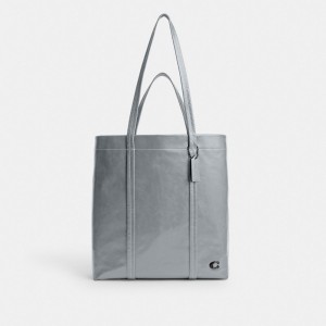 Women Coach Hall 33 Tote Bag Grey Blue | PH_CH17657