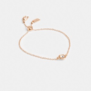Women Coach Halo Tea Slider Bracelets Rose Gold | PH_CH57799