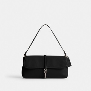 Women Coach Hamptons Shoulder Bags Silver / Black | PH_CH74390