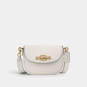Women Coach Harley Brass Crossbody Bags White | PH_CH61839