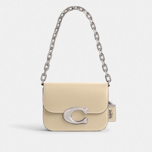 Women Coach Idol Shoulder Bags Silver / White | PH_CH13476