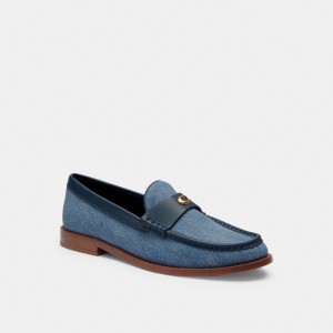 Women Coach Jolene Indigo Denim Loafers Indigo Blue | PH_CH74678