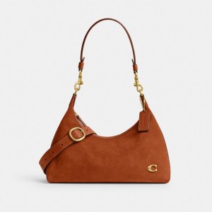 Women Coach Juliet Brass Shoulder Bags Brown | PH_CH17792