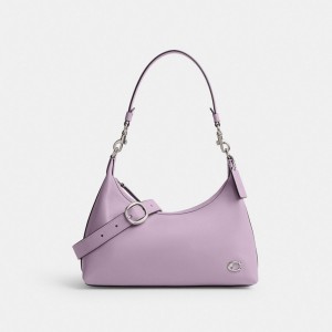 Women Coach Juliet Shoulder Bags Silver / Purple | PH_CH61055