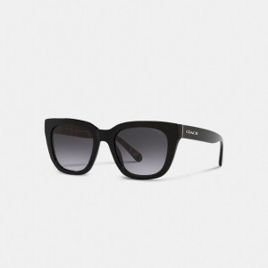 Women Coach Legacy Stripe Square Sunglasses Stripes Black | PH_CH31538