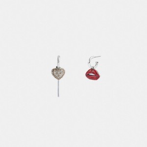 Women Coach Lollipop And Lips Mismatch Earrings Multicolor | PH_CH41703