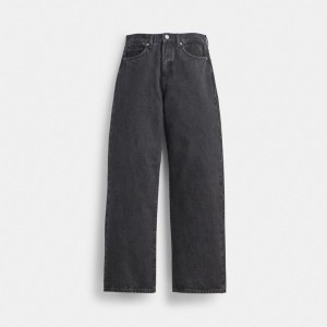 Women Coach Loose Fit Jeans Black | PH_CH62830