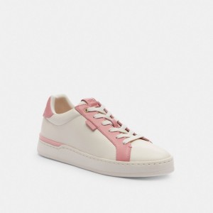 Women Coach Lowline Low Top Bubblegum Sneakers White / Pink | PH_CH86269
