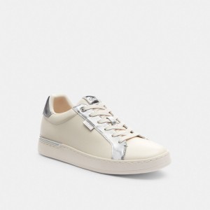 Women Coach Lowline Low Top Chalk Sneakers Silver | PH_CH11883