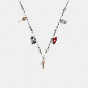 Women Coach Mini Candy Charm Necklace Silver | PH_CH88979
