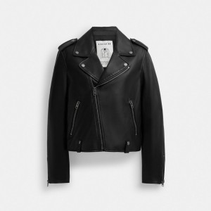 Women Coach Moto Jackets Black | PH_CH96279
