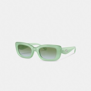 Women Coach Pillow Tabby Narrow Rectangle Mint Sunglasses Mint | PH_CH46427