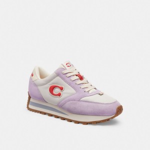 Women Coach Runner Soft Sneakers Purple | PH_CH85488