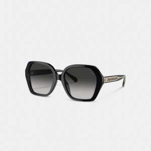 Women Coach Signature Ombré Geometric Square Gradient Sunglasses Grey | PH_CH40408
