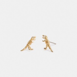 Women Coach Skeletal Rexy Stud Earrings Gold | PH_CH36242