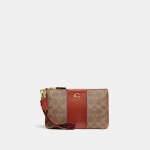 Women Coach Small In Signature Small Wallets Brown / Red | PH_CH81729