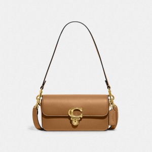 Women Coach Studiouette Glovetanned Leather Crossbody Bags Light Brown | PH_CH13371