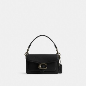 Women Coach Tabby 12 Glovetanned Leather Crossbody Bags Black | PH_CH36219