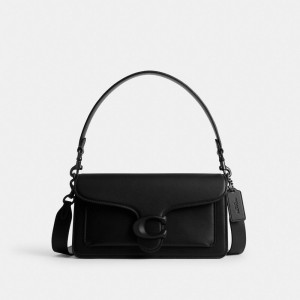 Women Coach Tabby 26 Glovetanned Leather Shoulder Bags Black | PH_CH17602