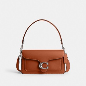 Women Coach Tabby 26 Glovetanned Leather Shoulder Bags Silver | PH_CH62203