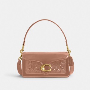 Women Coach Tabby 26 In Signature Leather Patent Leather Shoulder Bags Brown | PH_CH11254