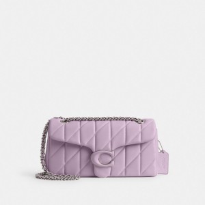 Women Coach Tabby 26 With Quilting Nappa Leather Shoulder Bags Silver / Purple | PH_CH71133