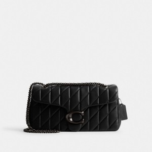 Women Coach Tabby 33 With Quilting Nappa Leather Shoulder Bags Black | PH_CH51487