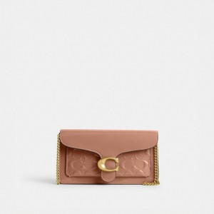 Women Coach Tabby Chain In Signature Leather Patent Leather Crossbody Bags Rose | PH_CH53577
