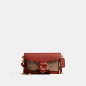 Women Coach Tabby Crossbody In Signature Small Wallets Brown / Red | PH_CH13868