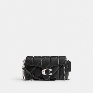 Women Coach Tabby Crossbody With Pillow Quilting Nappa Leather Small Wallets Black | PH_CH96048