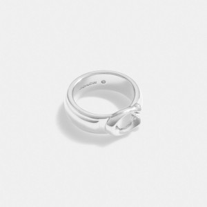 Women Coach Tabby Ring Silver | PH_CH82265