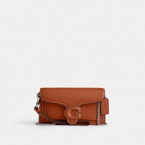 Women Coach Tabby Wristlet Glovetanned Leather Crossbody Bags Silver | PH_CH41582