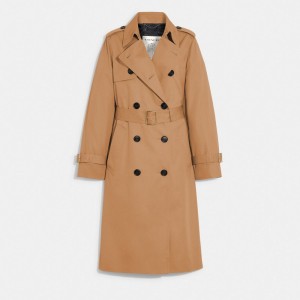 Women Coach Trench Jackets Khaki | PH_CH33242