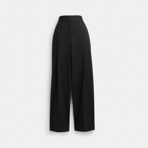 Women Coach Wide Leg Trousers Black | PH_CH54405