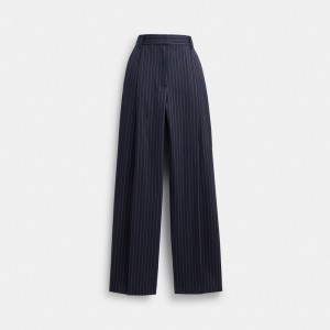 Women Coach Wide Leg Trousers Navy | PH_CH54524