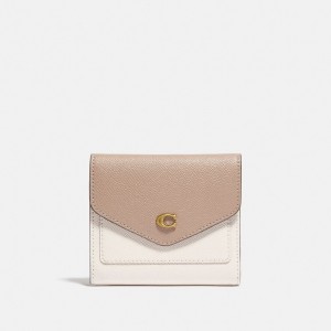 Women Coach Wyn In Colorblock Crossgrain Leather Small Wallets White | PH_CH65403
